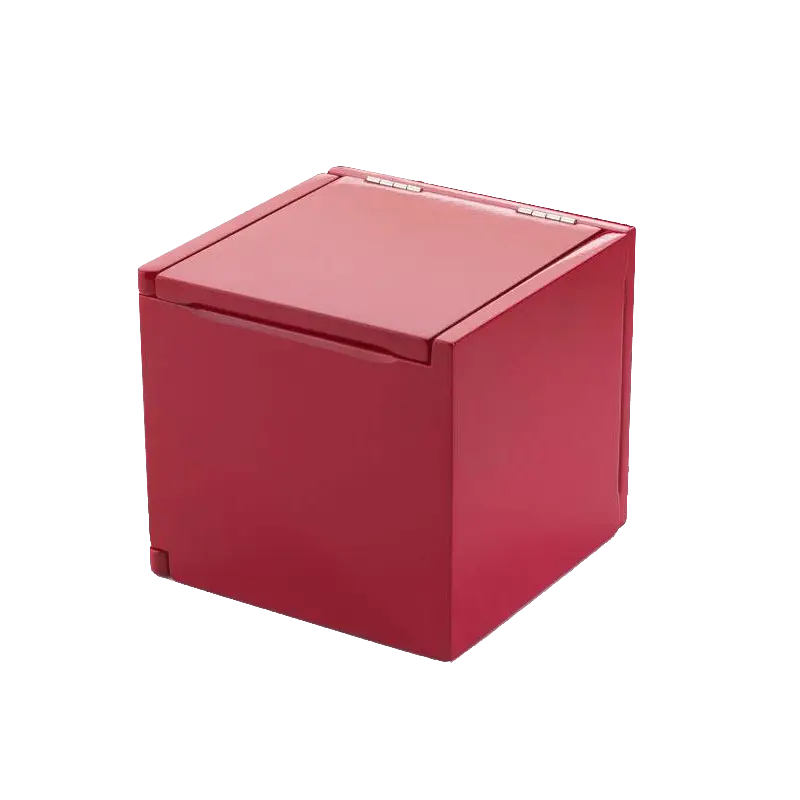 Red Geometric Cube