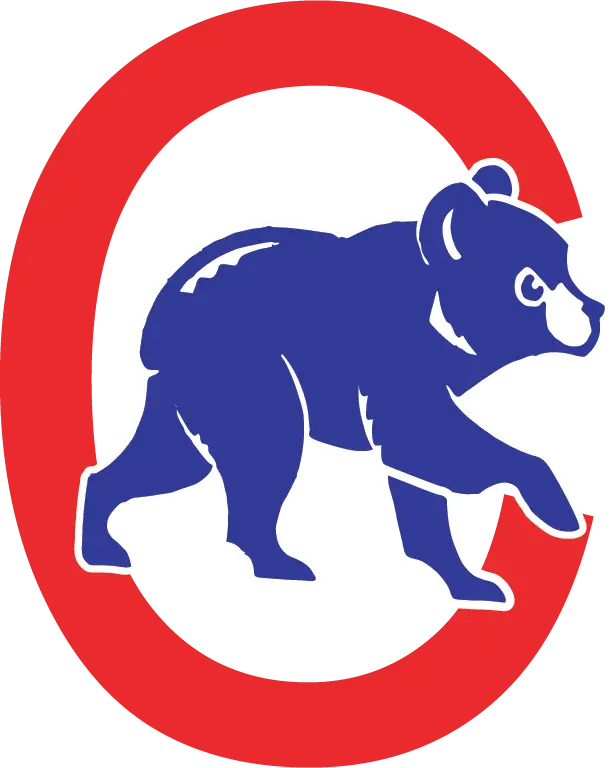Red and Blue Walking Bear Logo Design