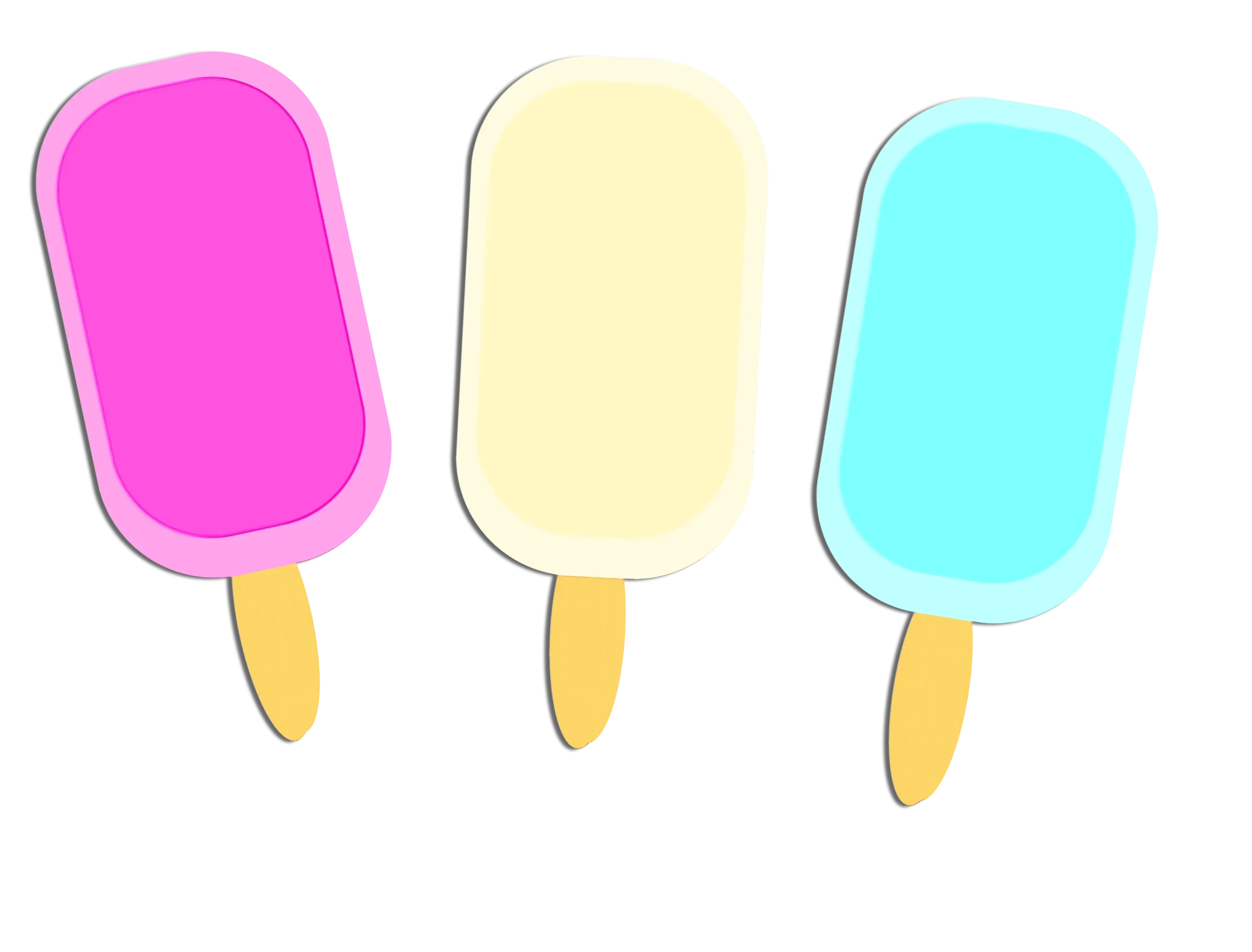 Colorful Ice Cream Popsicles Illustration