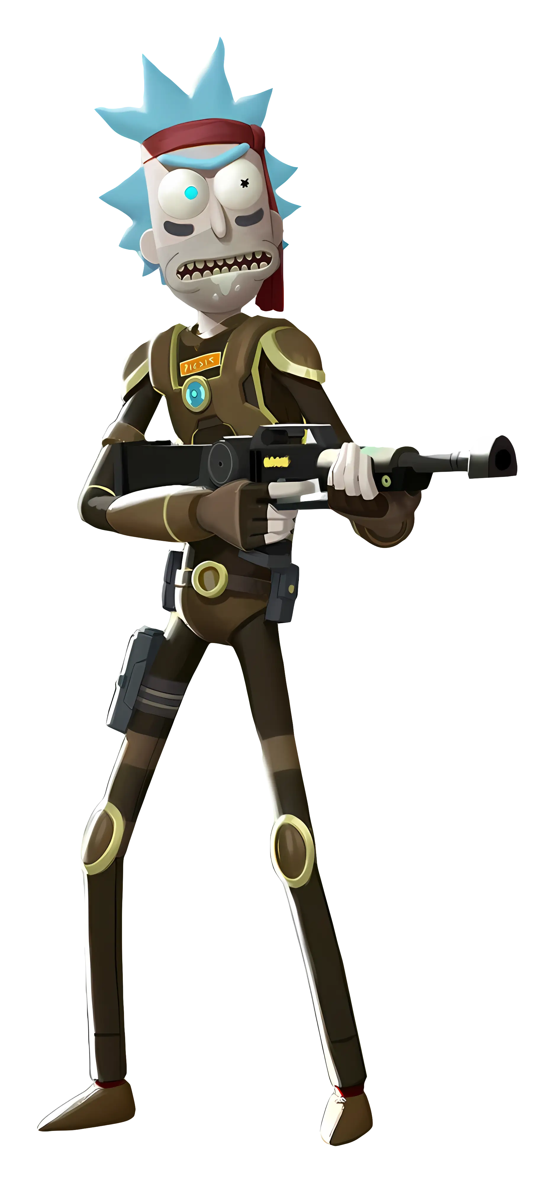 Sci-Fi Character with Weapon