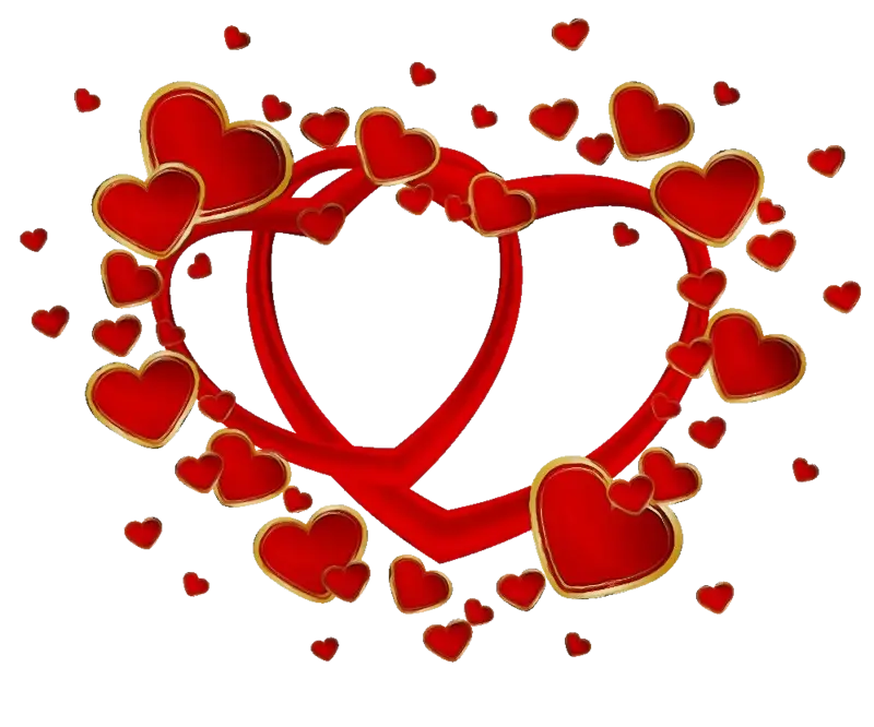 Red Romantic Hearts Design