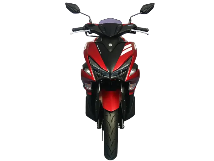 Red Sport Motorcycle Front View