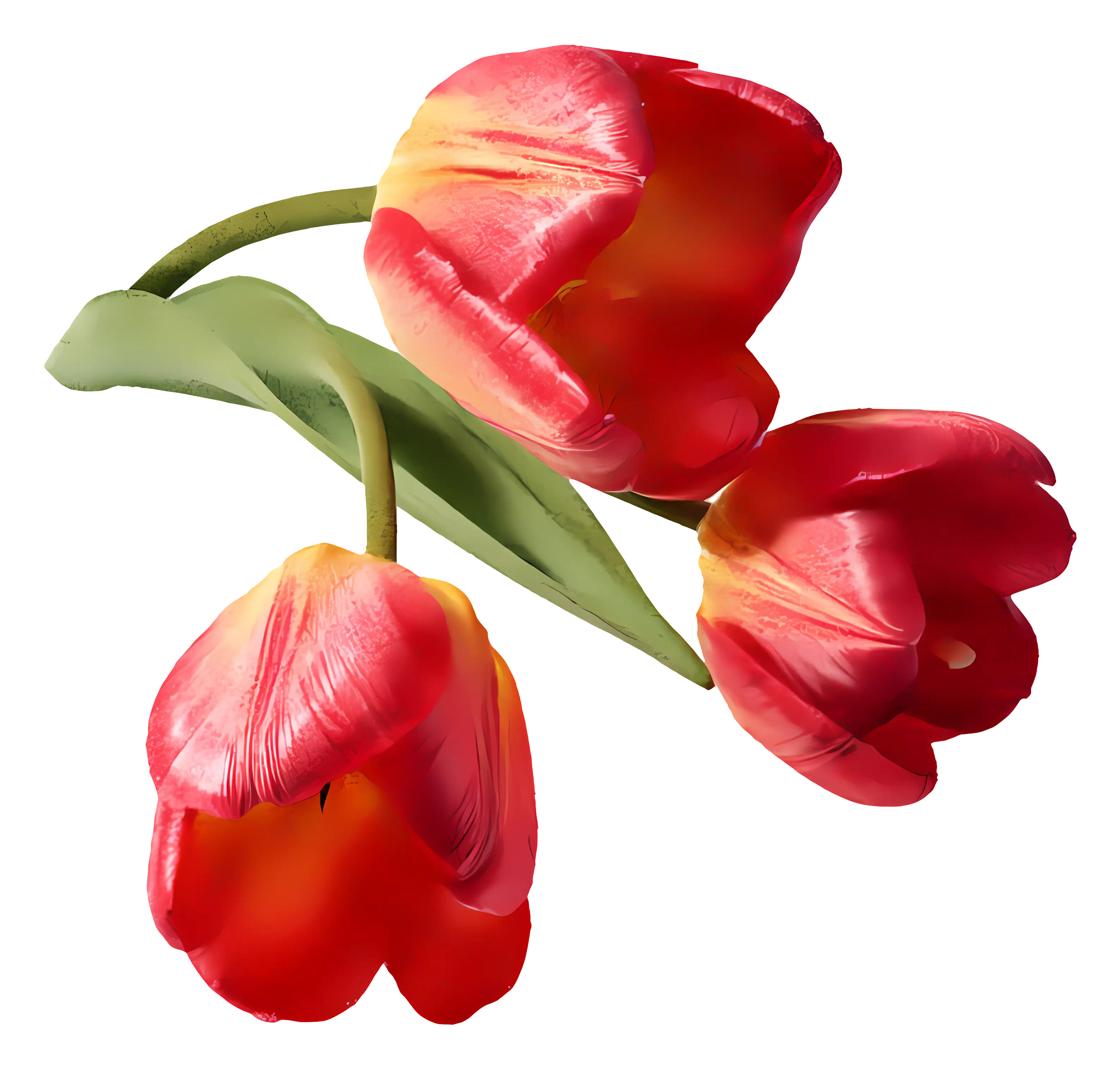 Pink Tulips in Bloom