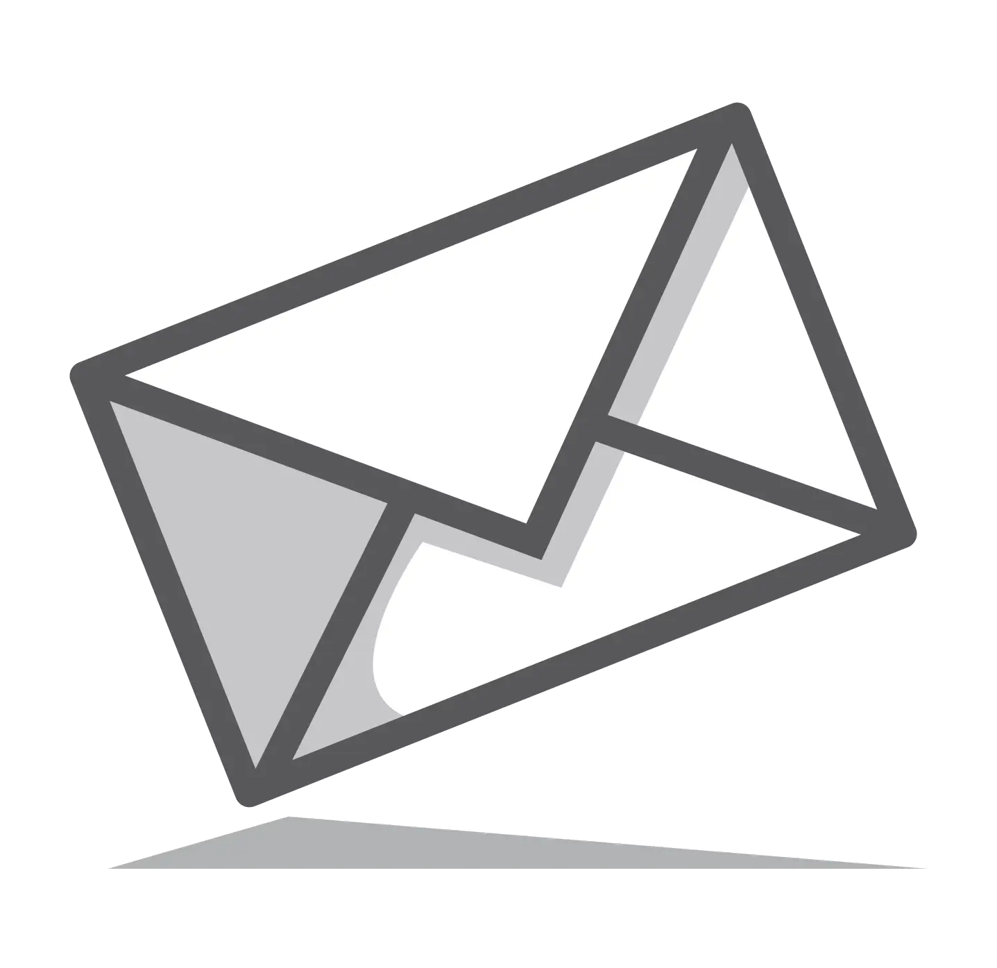 Tilted Envelope Icon for Mail and Messaging