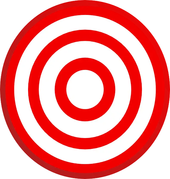 Red Bullseye Target Illustration