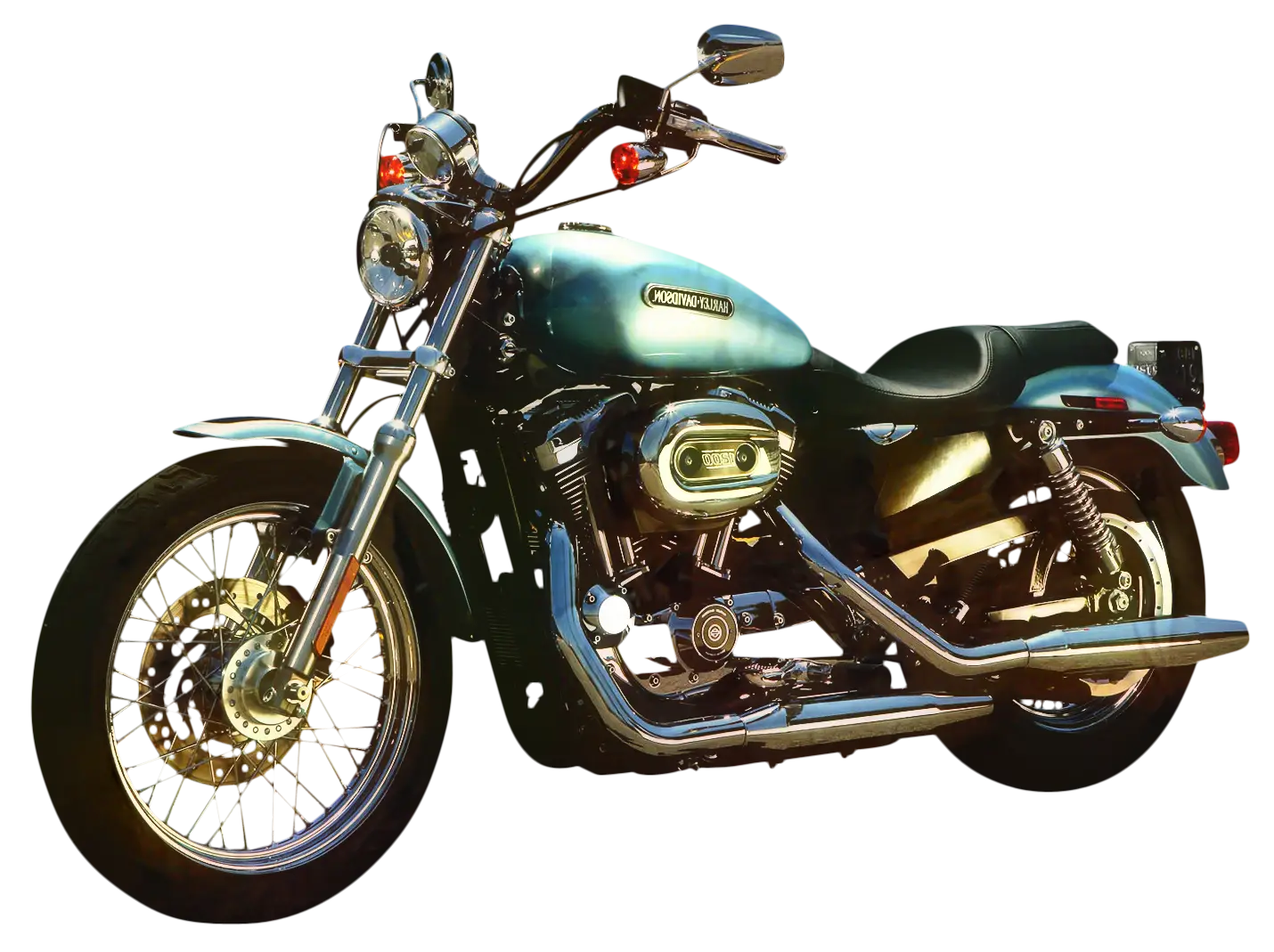 Classic Motorcycle with Chrome Design