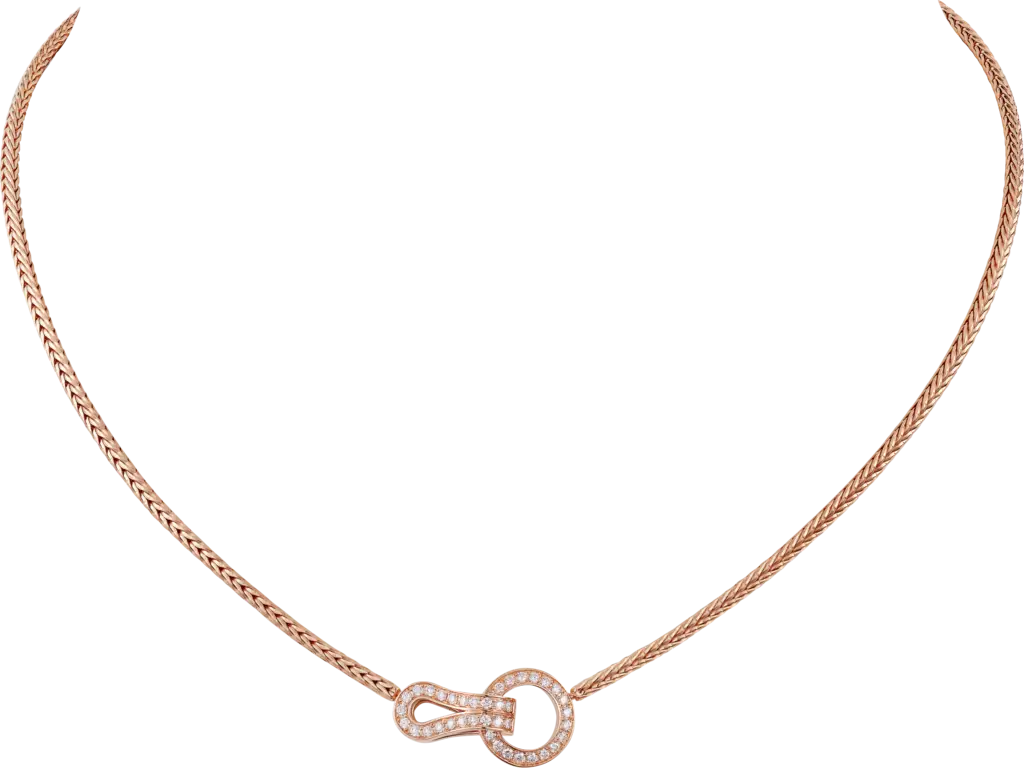 Elegant Gold Necklace with Diamond Knot Design