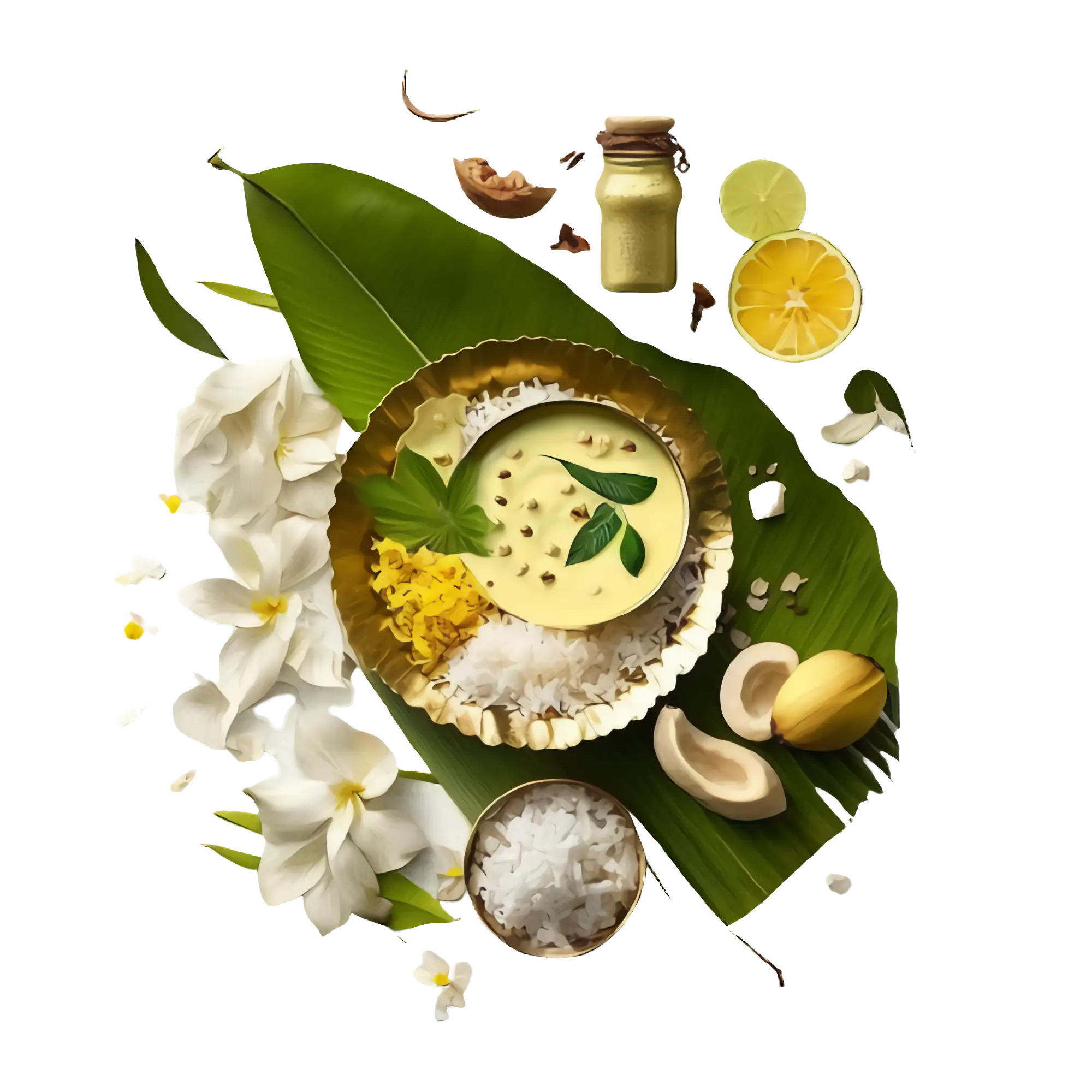 Vishu Festival Arrangement with Flowers and Fruits