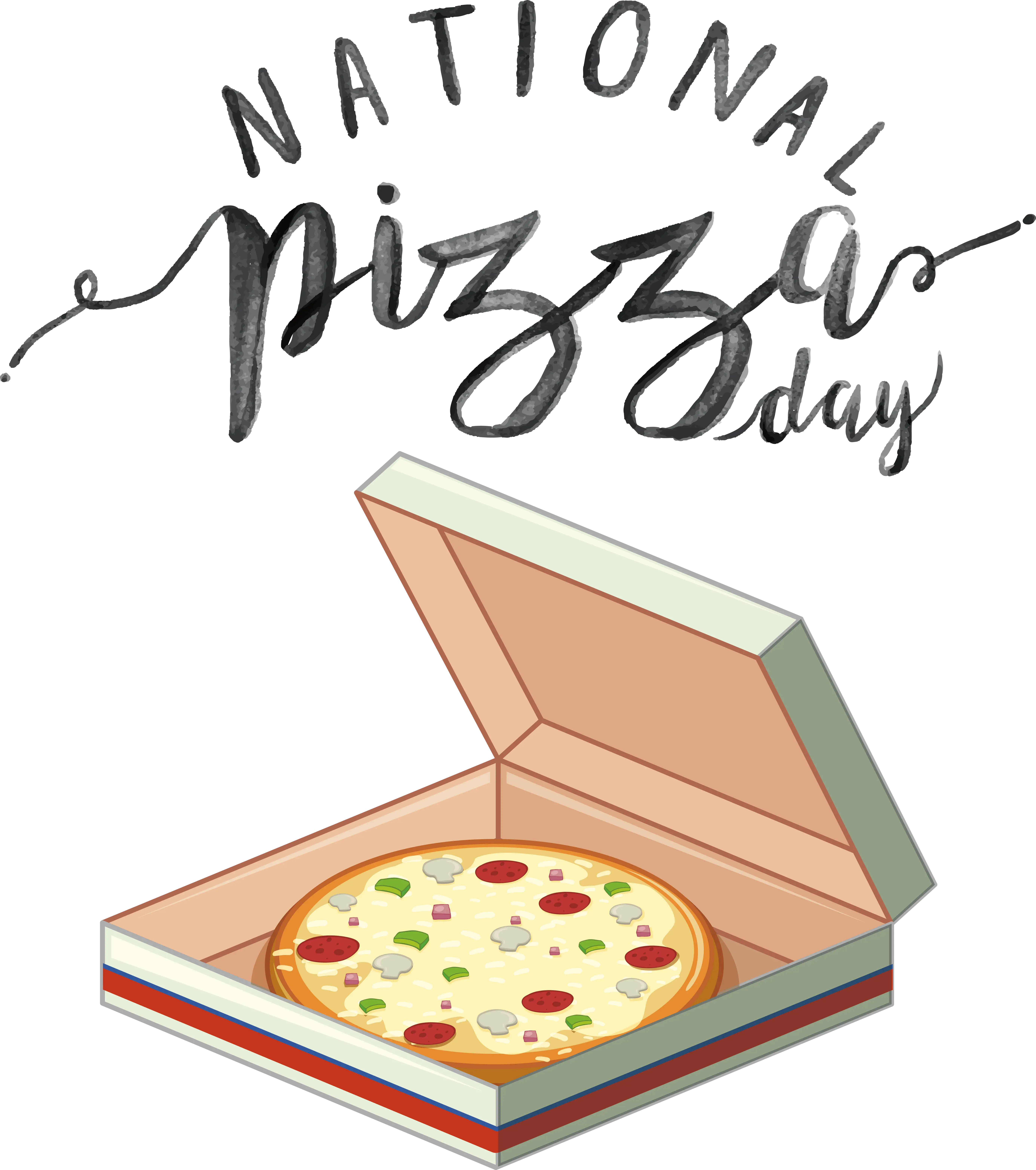National Pizza Day with Pizza in Box