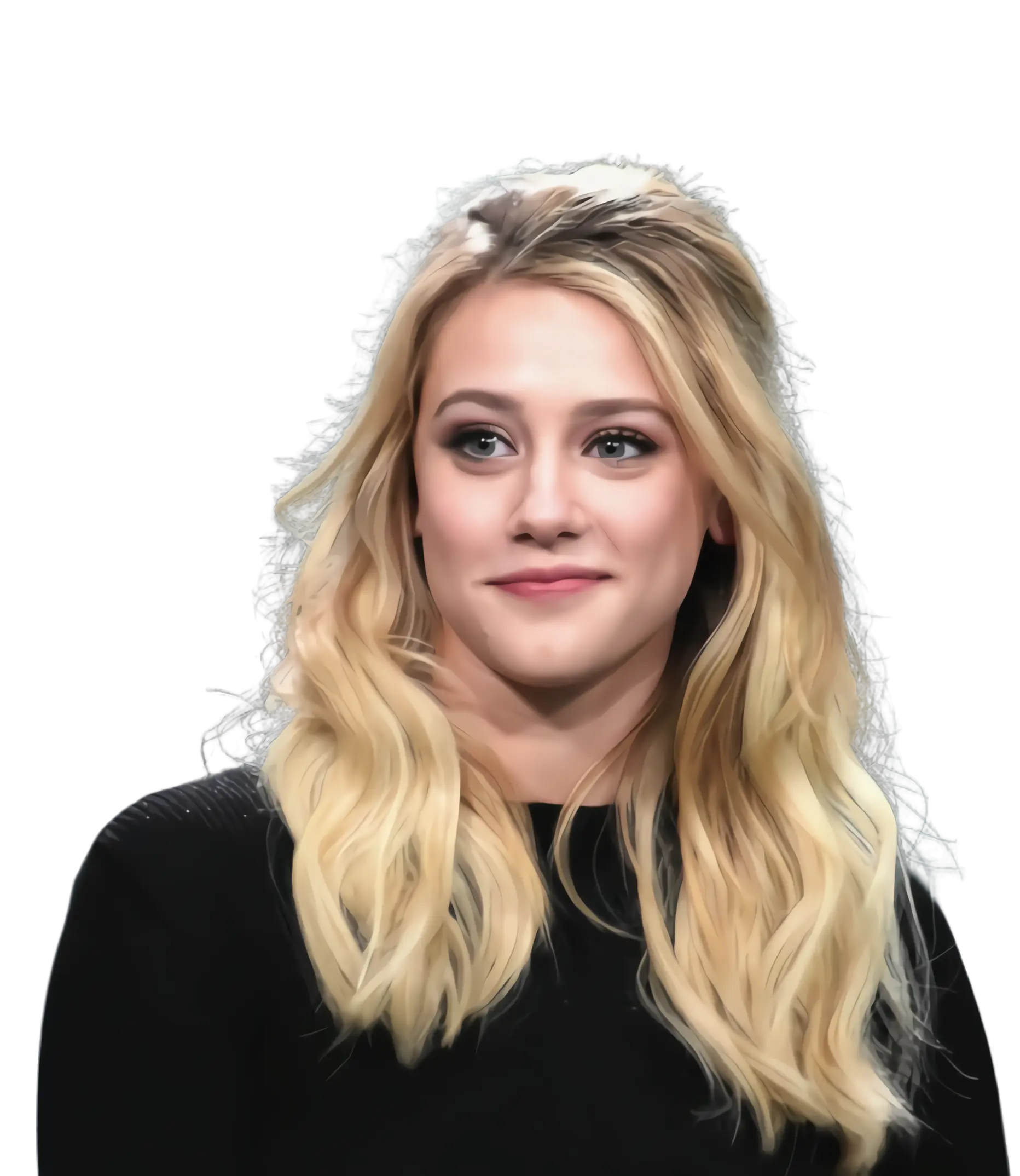 Blonde Woman Portrait with Black Attire