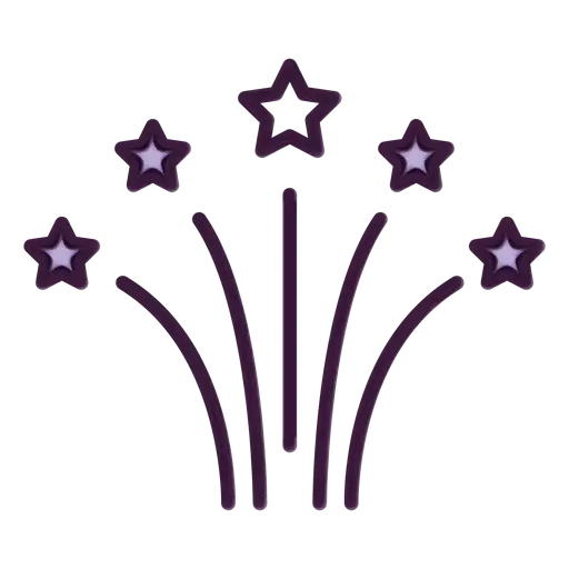 Firework with Stars Illustration