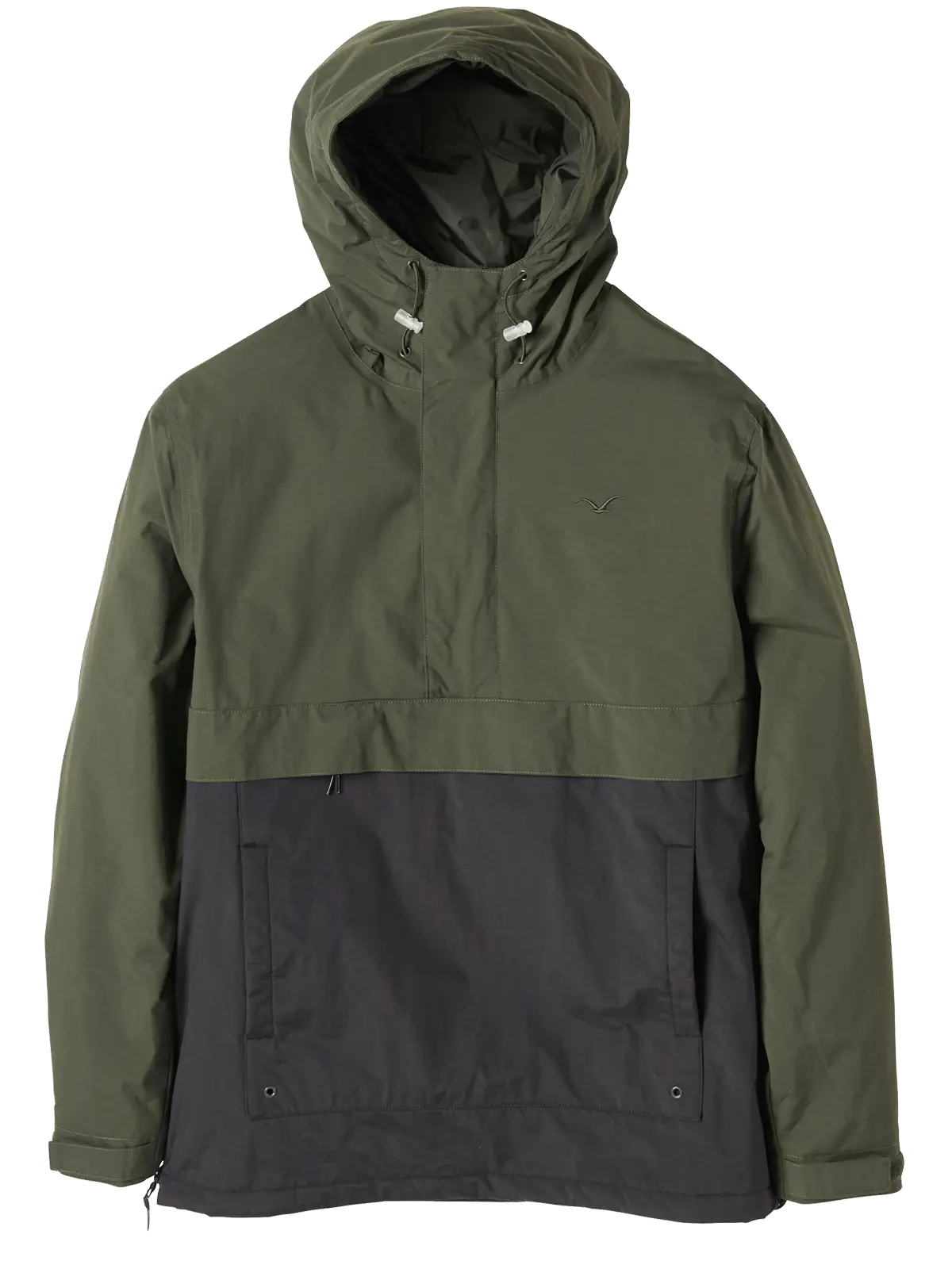Green and Black Hooded Jacket for Outdoor Activities