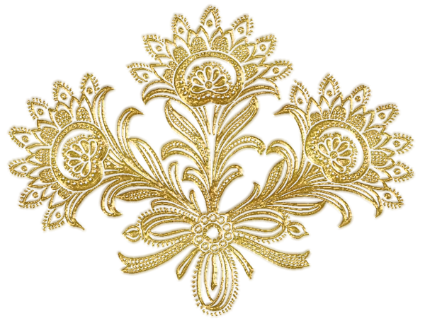 Gold Ornate Floral Design