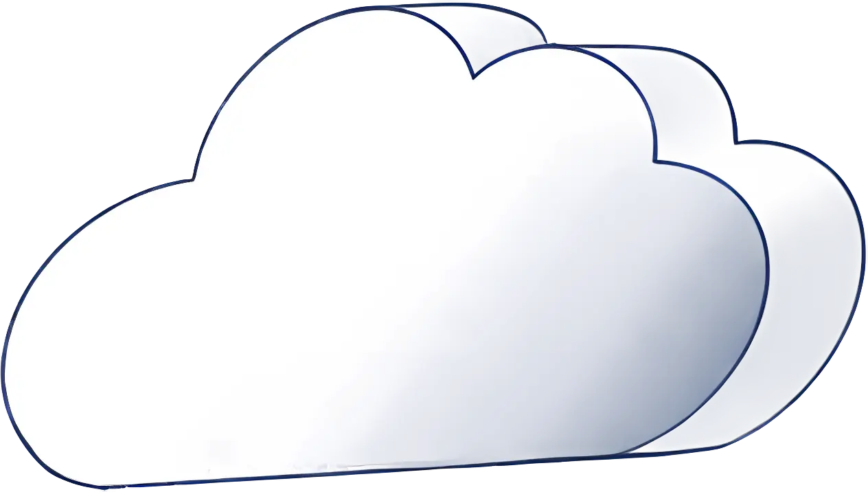 White Layered Cloud Illustration