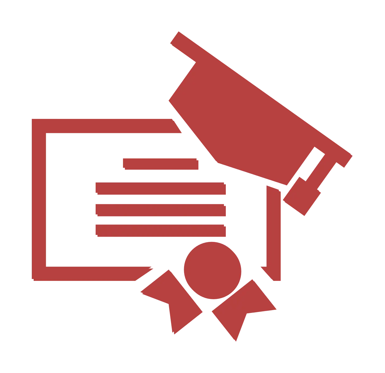 Graduation Cap and Certificate Icon