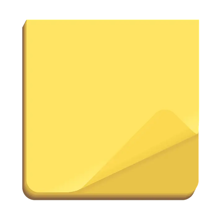 Yellow Sticky Note Pad Illustration