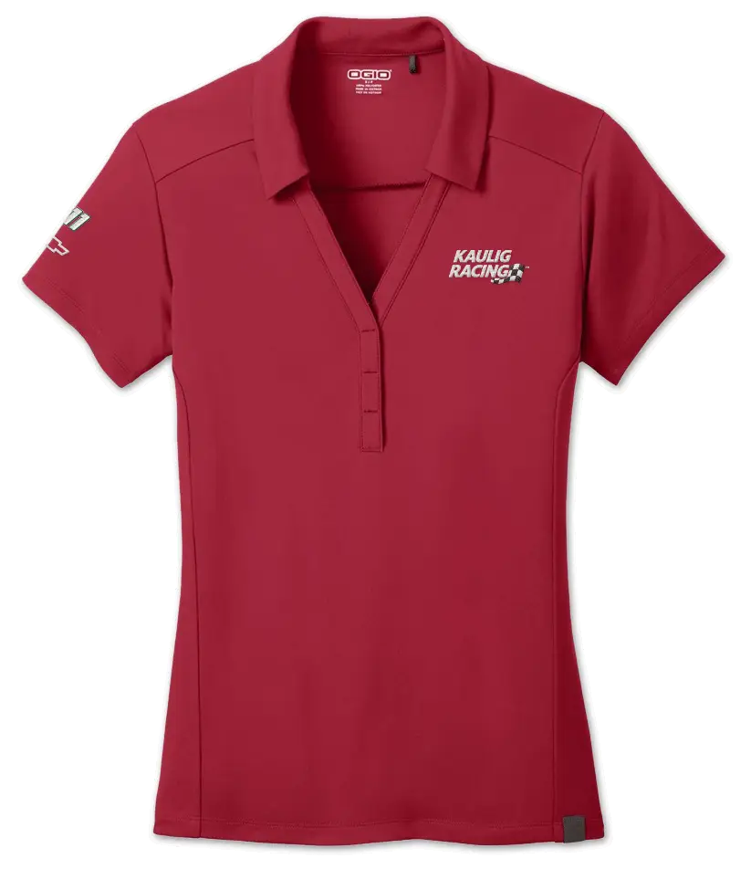 Red Polo Shirt with Collared Design