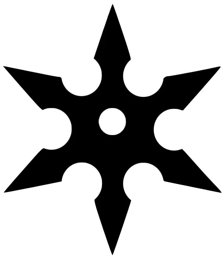Black Shuriken Throwing Star