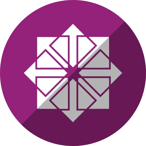 Purple and White Geometric Logo