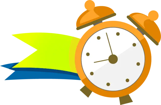 Stylized Alarm Clock Illustration with Colors
