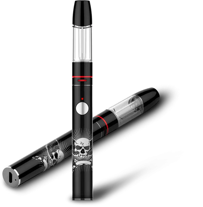 Black Vape Pen with Skull Design