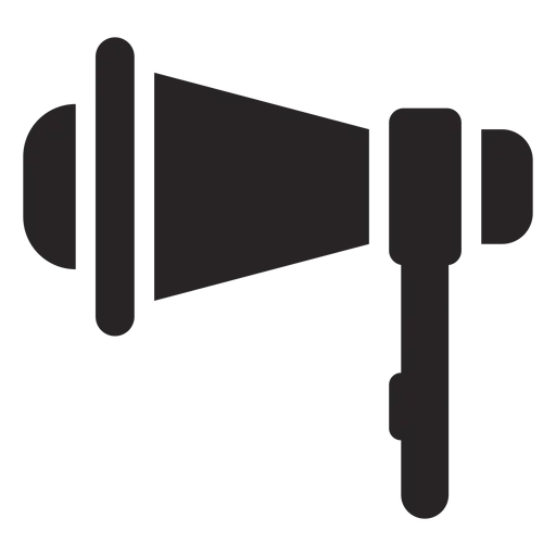 Black Megaphone Icon Illustration