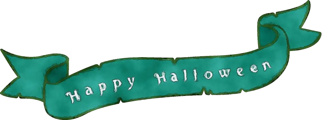 Happy Halloween green themed banner