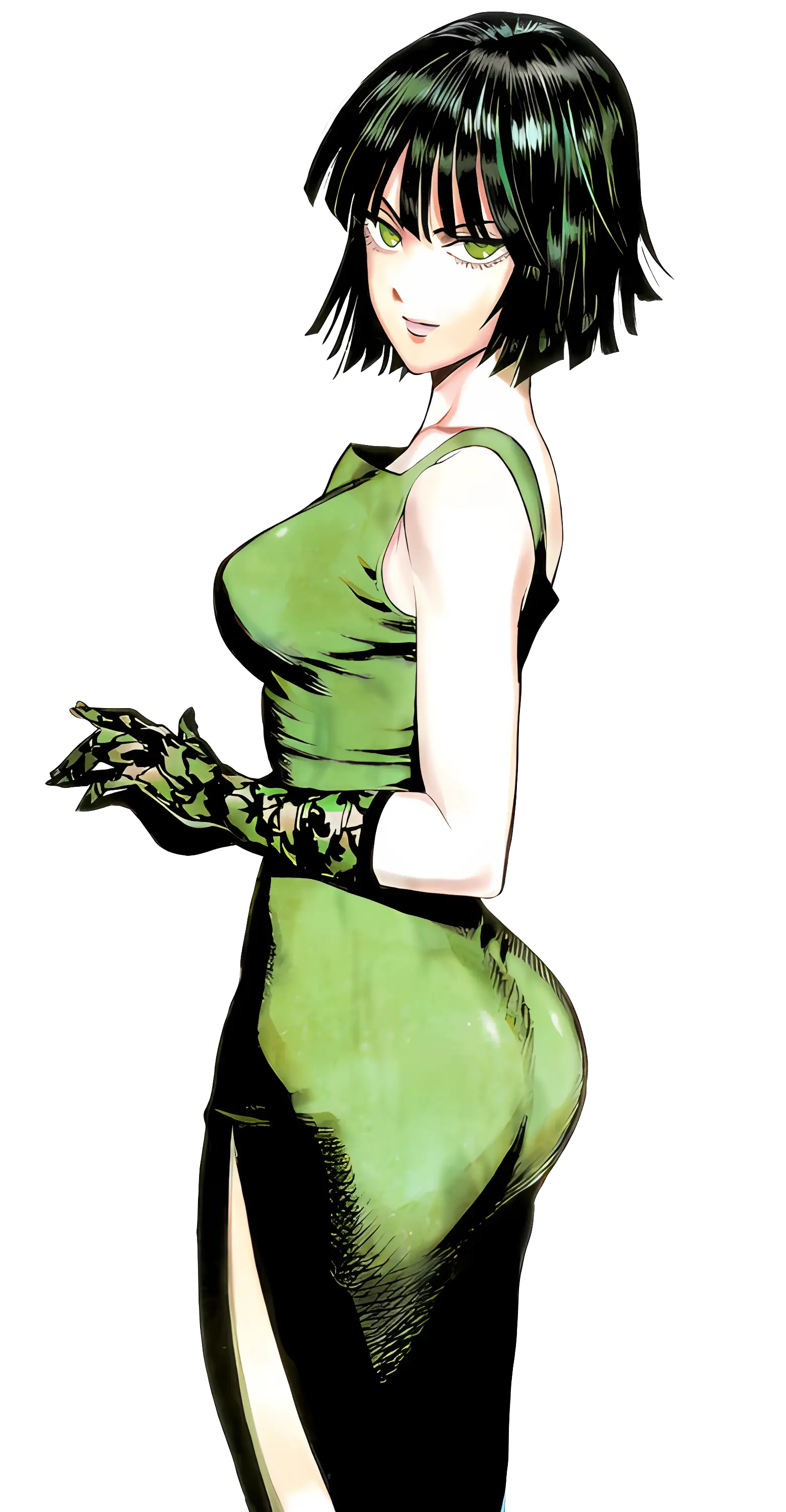 Anime Character in Green Dress