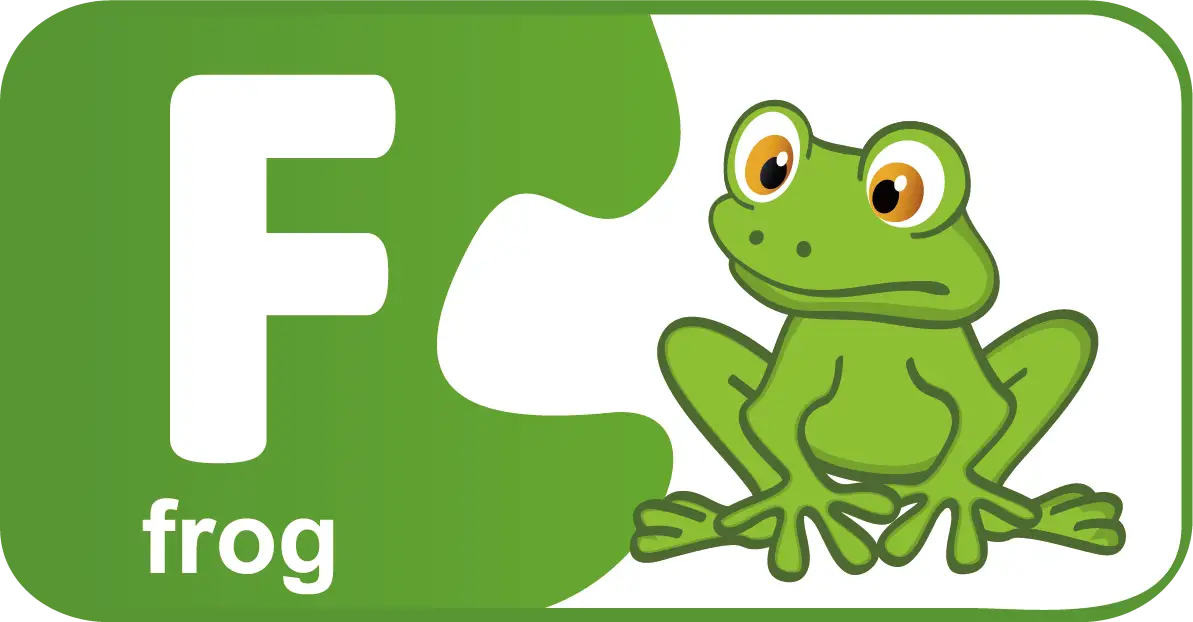 Green Frog with Letter F