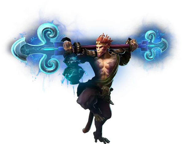 Mythical Monkey King Warrior with Staff