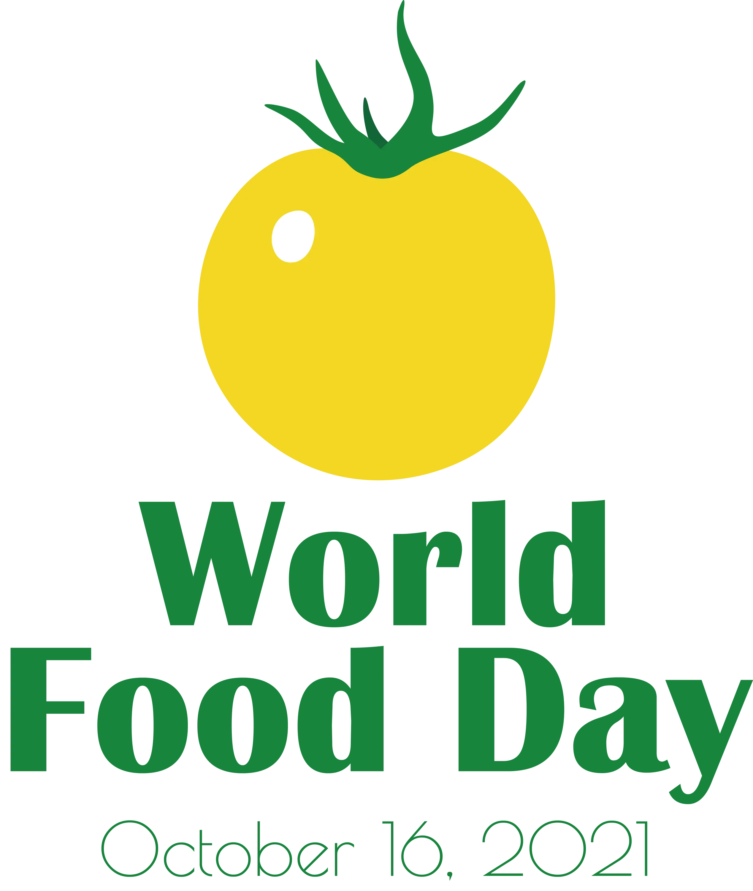 World Food Day Logo with Yellow Tomato