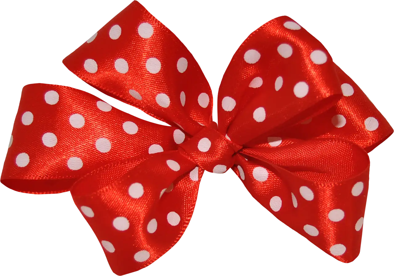 Red Polka Dot Ribbon Bow for Gifts