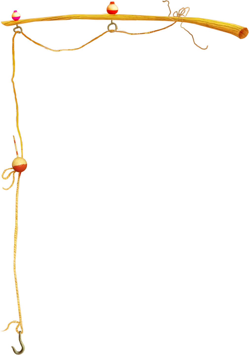 Fishing Rod with Hook