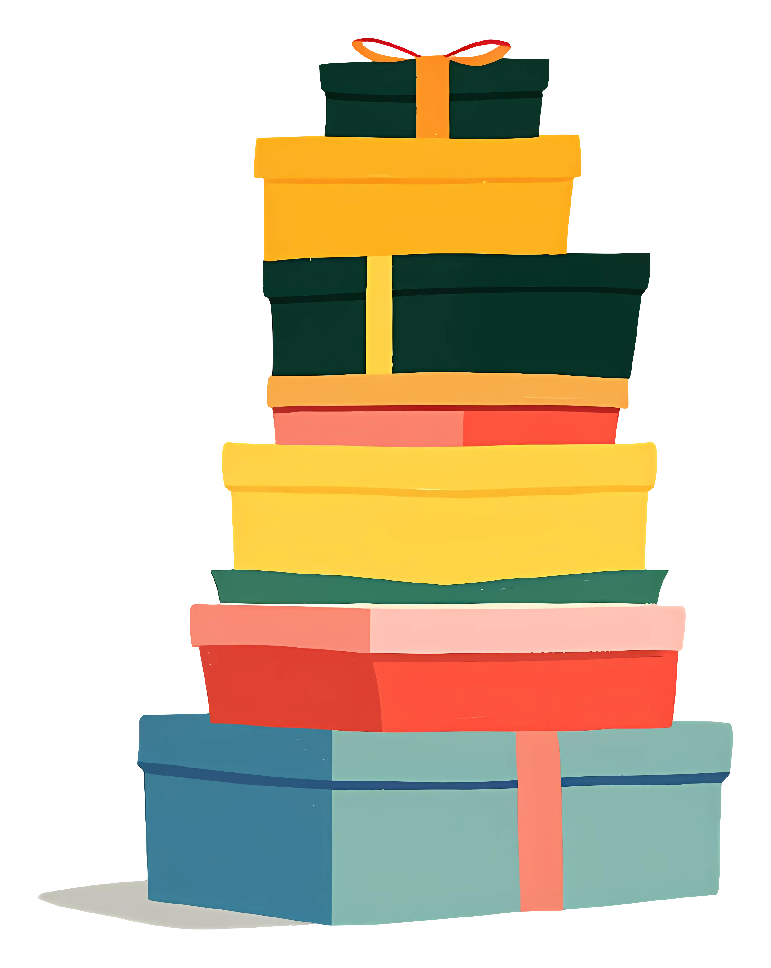 Stack of Colorful Gift Boxes
