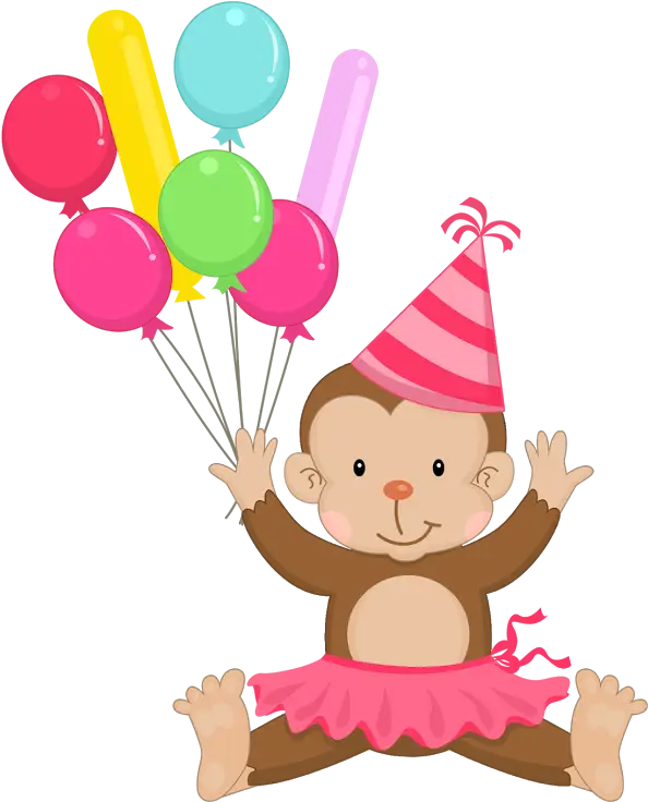 Party Monkey with Balloons