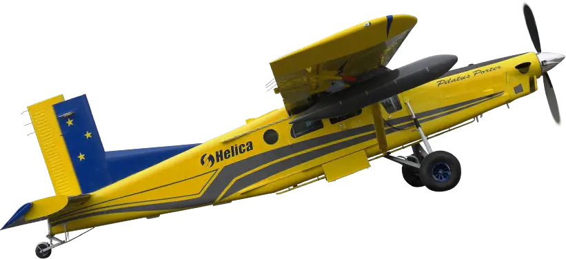 Yellow Propeller Plane in Flight
