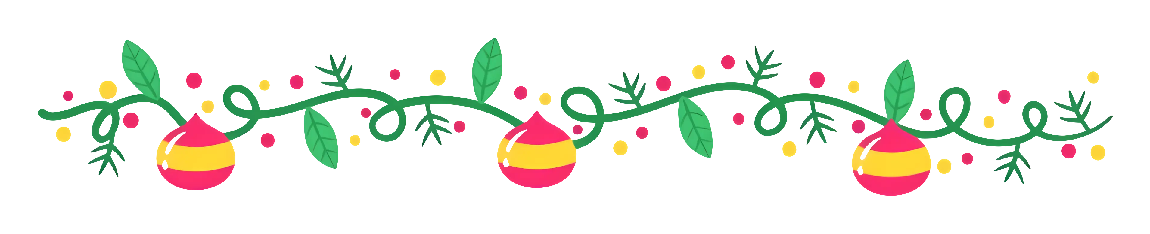 Festive Christmas Garland with Ornaments