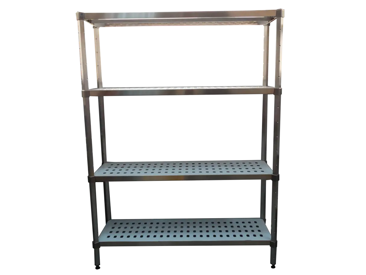 Three-Tier Metallic Shelf for Storage