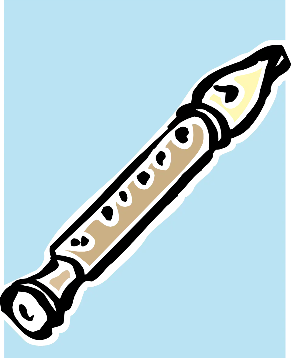Wooden Flute Illustration
