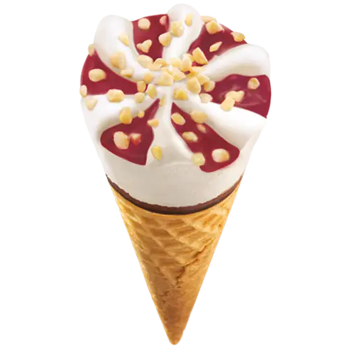 Ice Cream Cone with Nut Toppings