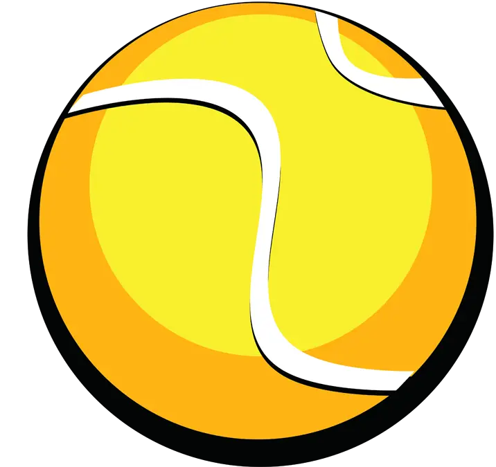 Bright Yellow Tennis Ball Illustration