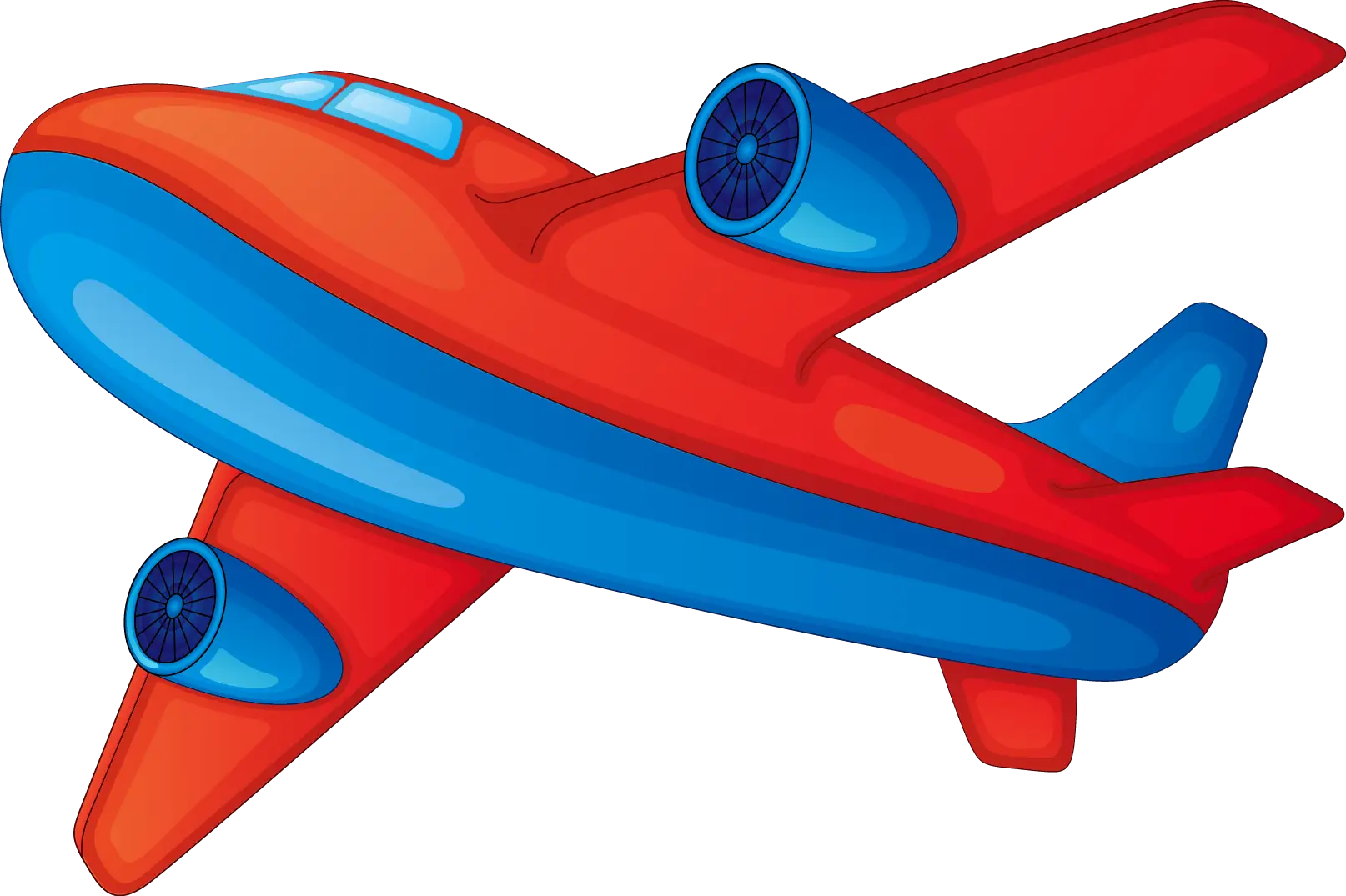 Red and Blue Airplane