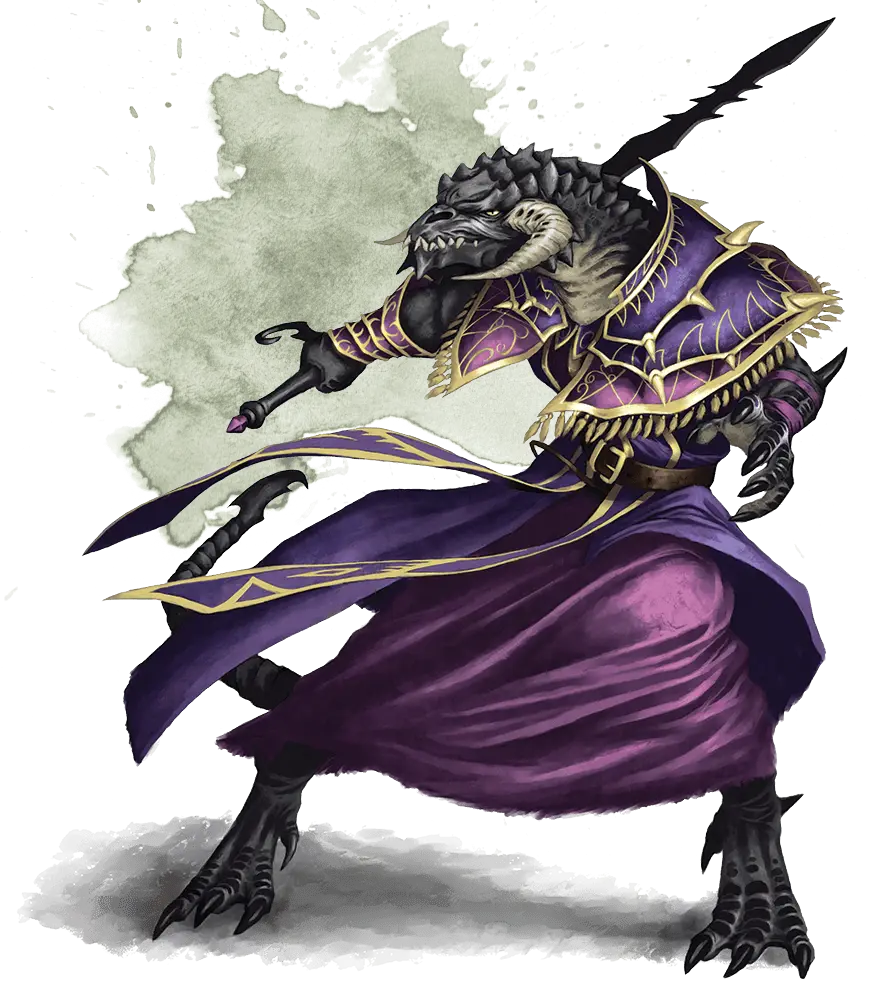 Lizard Wizard in Purple Robe
