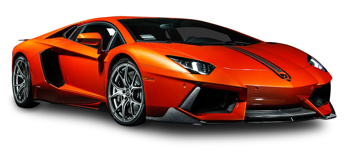 Orange Sports Car with Sleek Design