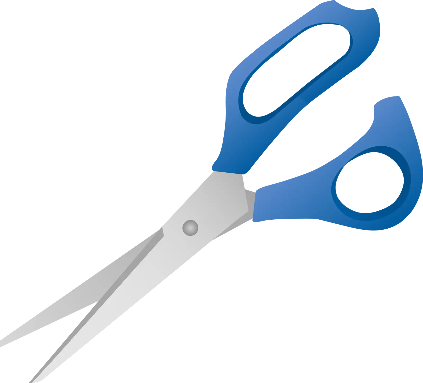 Blue-Handled Scissors Illustration