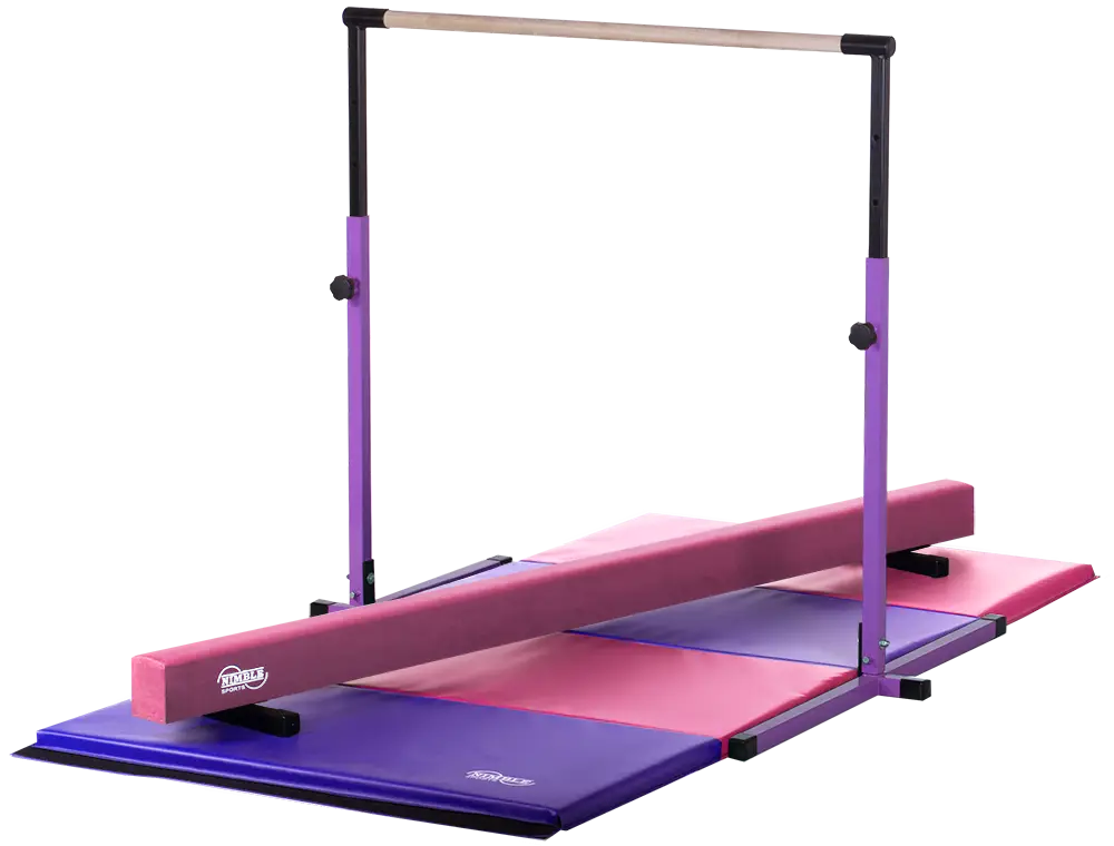 Gymnastics Bar and Beam with Mats