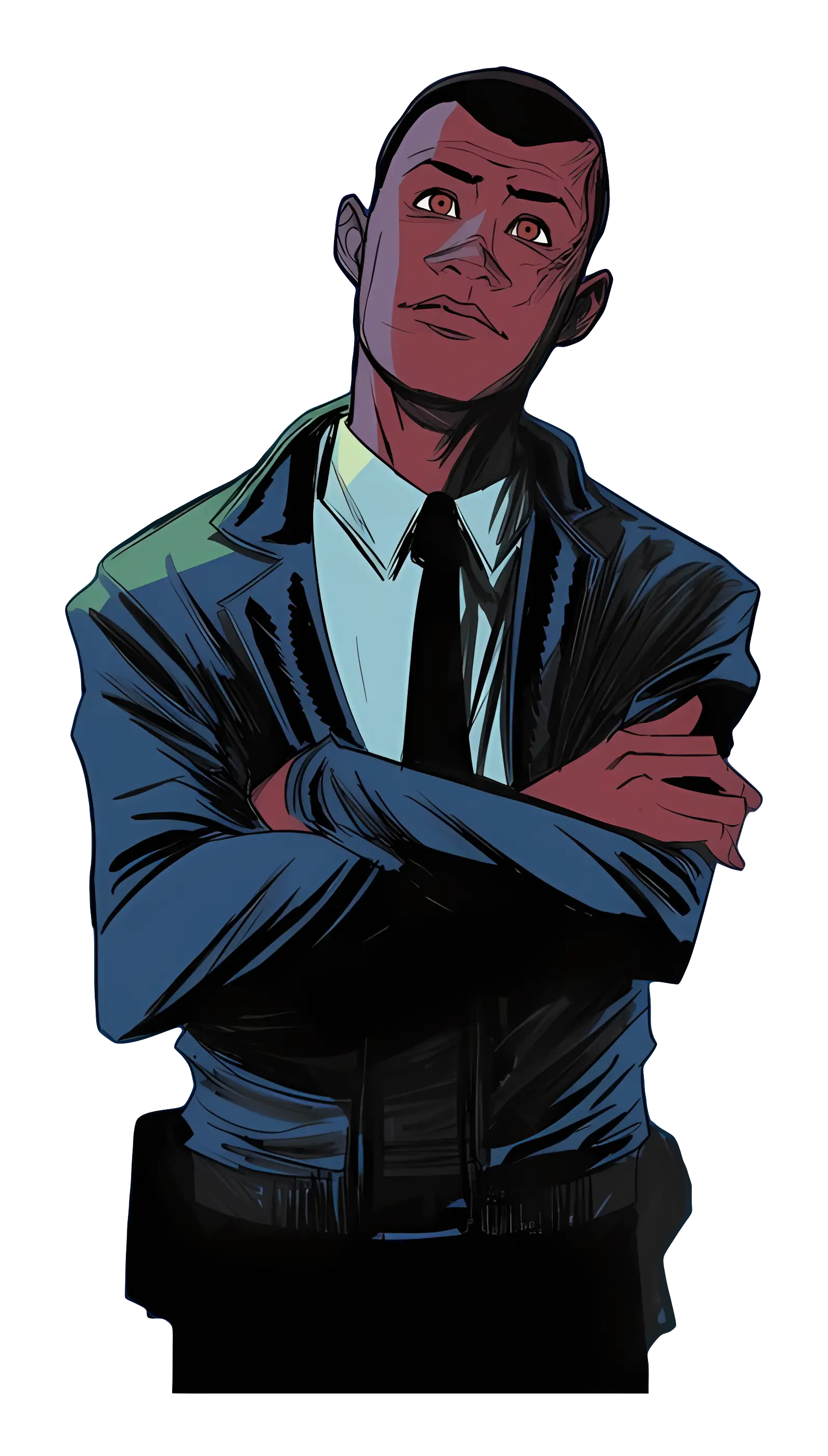 Comic Character in Suit