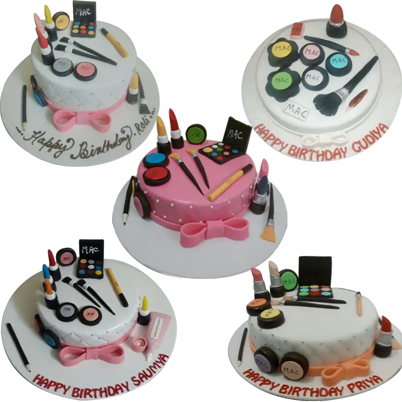 Makeup Themed Birthday Cakes
