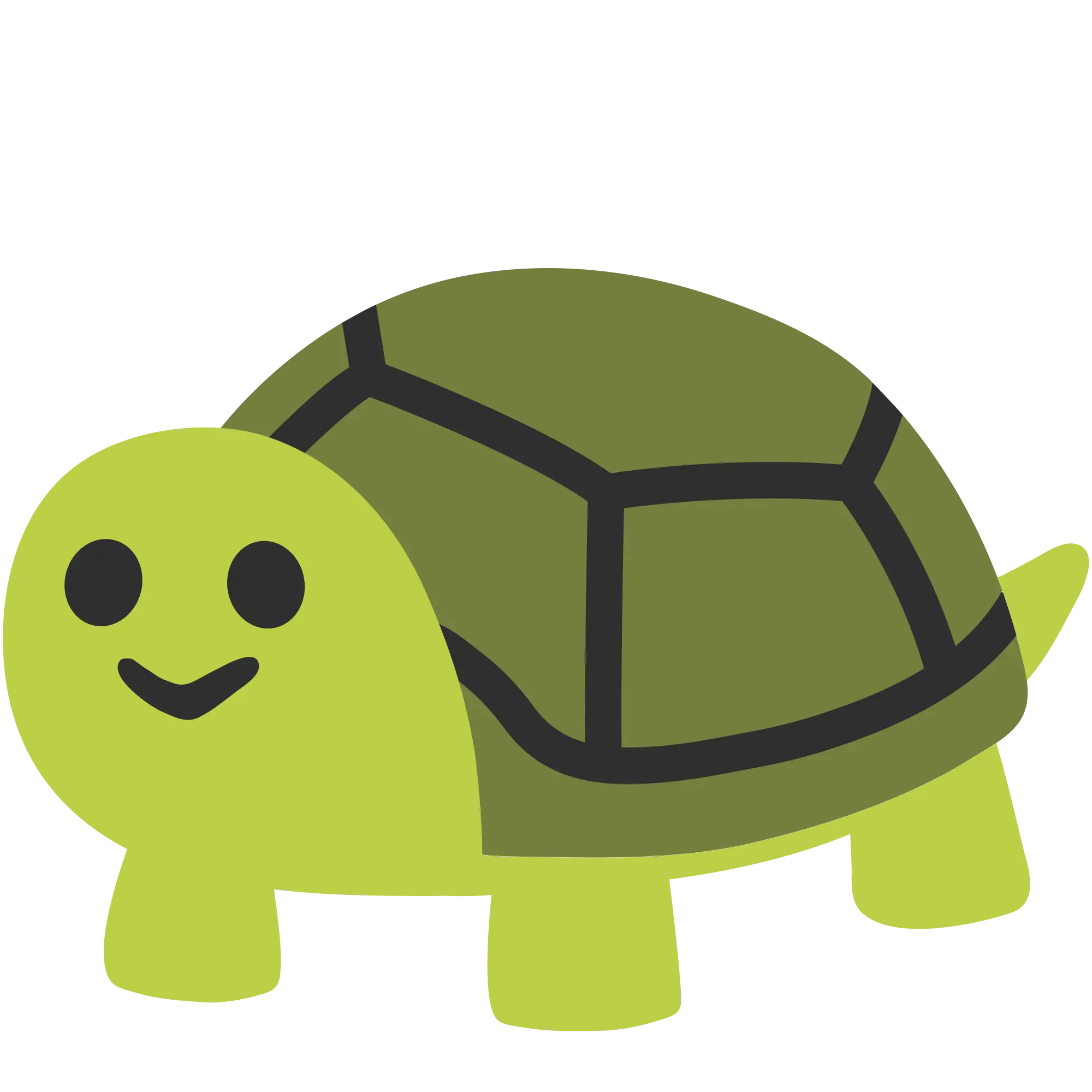 Cute Green Cartoon Turtle Illustration