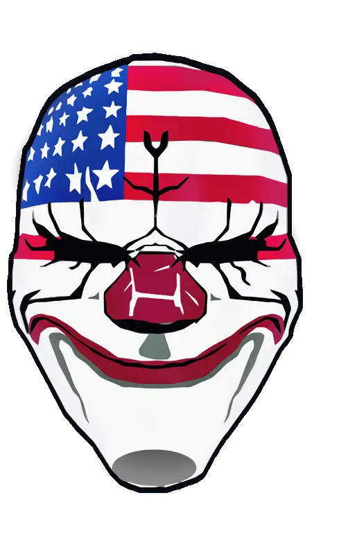 Clown Mask with American Flag Design